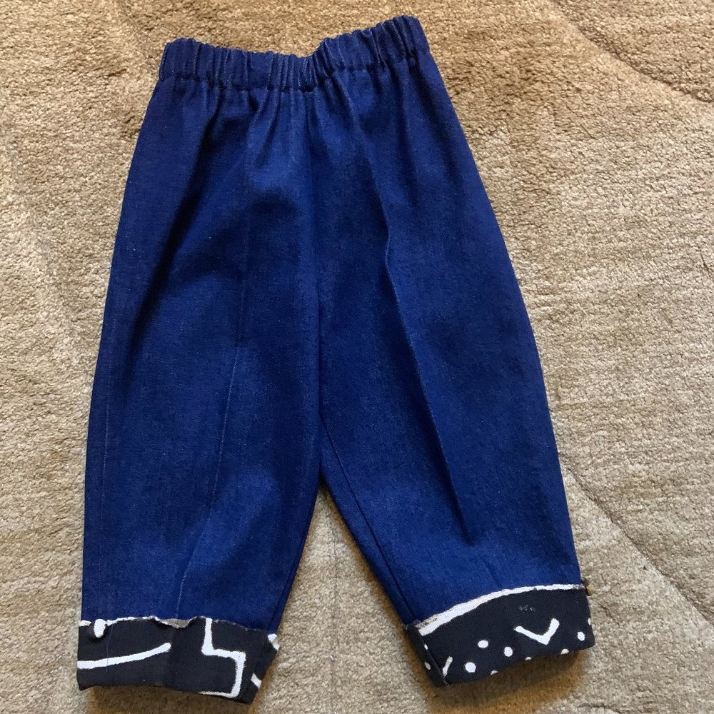 NWOT - Imani Pamoja Denim And Mudcloth Pant